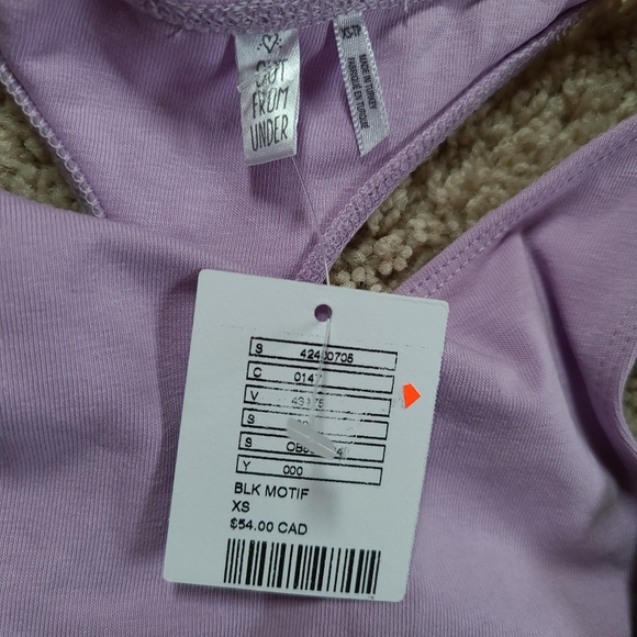 Out from Under bodysuit sz XS purple and black - Picture 2 of 4